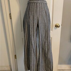 Abound Striped Woven Pants Side Zip Gray Medium